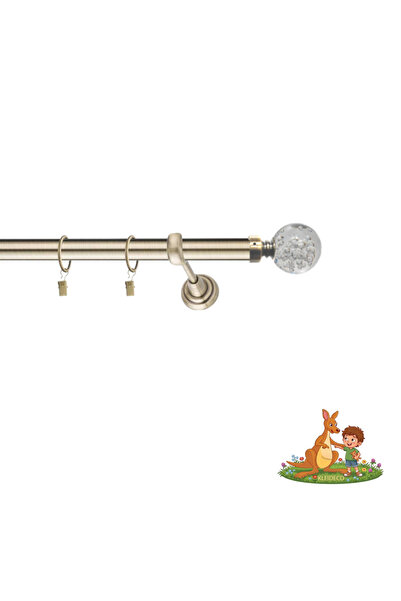KLEIDECO Galerie simpla perdea ARGENTINA, Metal, Diametru 28 mm, Capete CORDO...