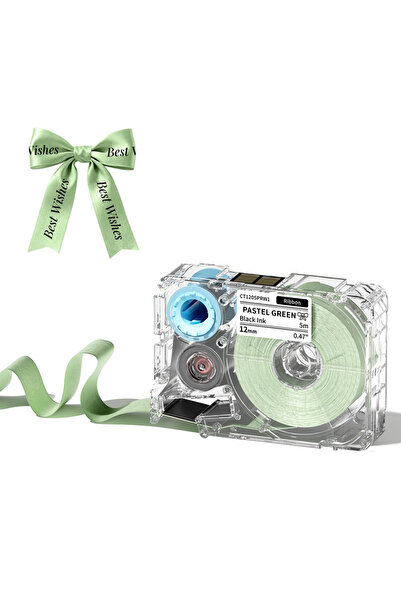 Choice8 Black on Green Phomemo A30 P15 Fabric Ribbon Cartridges 12mm X 5m Sat...