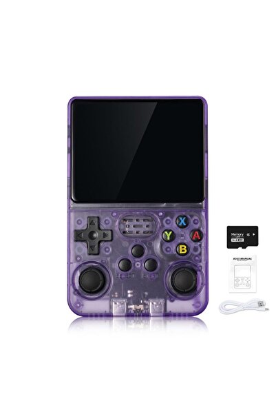Choice1 64G Purple R36S Retro Handheld Game Console Linux System 3.5-Inch IPS...
