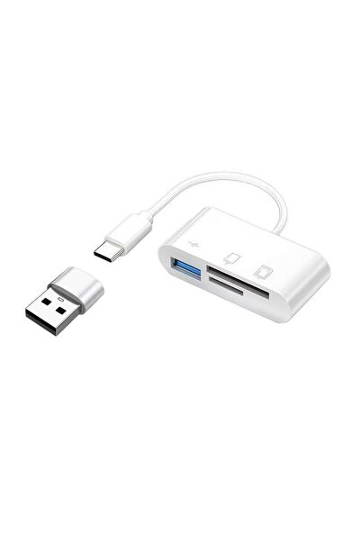 Choice1 قارئ بطاقات متعدد الوظائف 3 في 1 مع منفذ USB/Type C، يدعم بطاقات SD و...