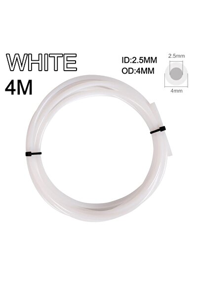 Choice1 أنبوب بودن أبيض من مادة PTFE بطول 4 متر، قطر داخلي 2.5 مم، قطر خارجي ...