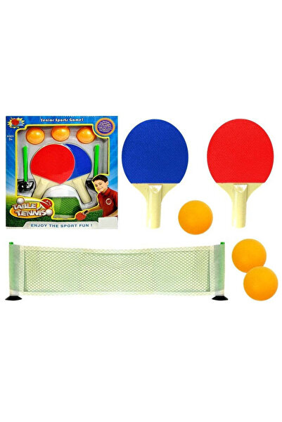 LEAN Set tenis de masă cu 2 rachete, 3 mingi, multicolor, 60 x 9 cm, 5666
