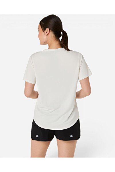 Asics Fujitrail Logo Ss Top Women's Beige Short Sleeve Tshirt 2012D432-100