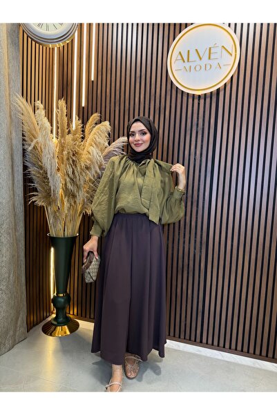 Fashionbox Rena Pocketed Wide Leg Trousers |   Coffee