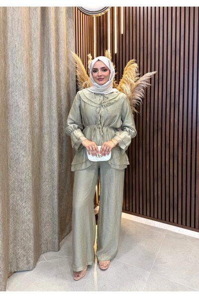 Fashionbox Sona Pants Suit |   Khaki