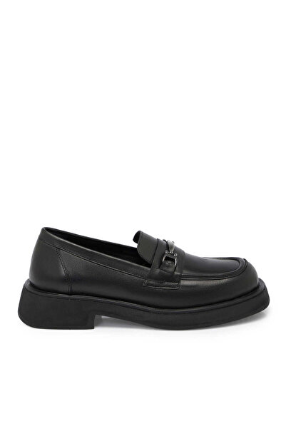 Tergan Siyah Hakiki Deri Kadın Loafer - K25S1AY68178-A23