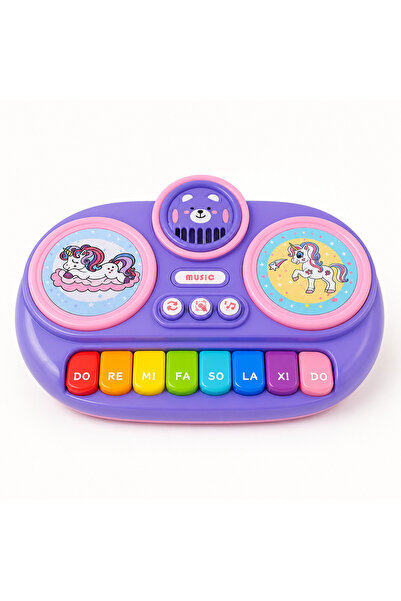 Salamandra Kids Интерактивно музикално пиано за деца със светлини и звуци, об...