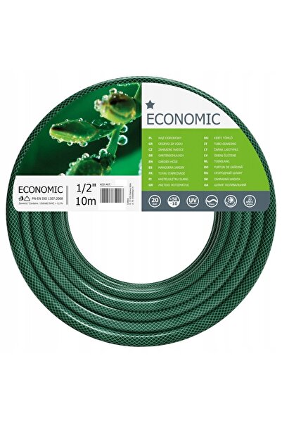 Cellfast Furtun de grădină economic, 3 straturi, 1/2 inch, 10m, produs polonez
