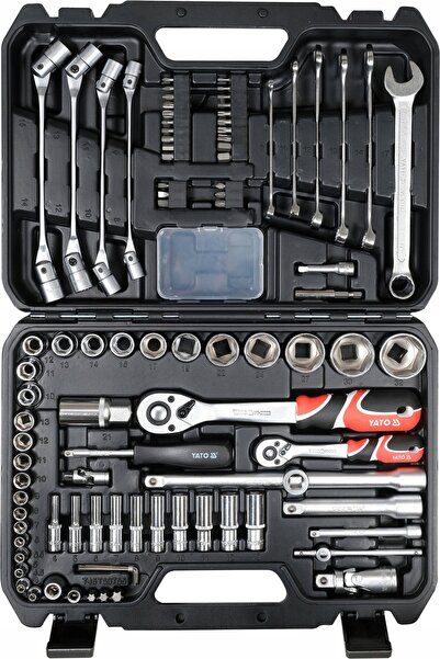 VOREL by YATO YATO Set de chei tubulare, trusă de scule 1/4 ", 1/2 ", 93 piese.