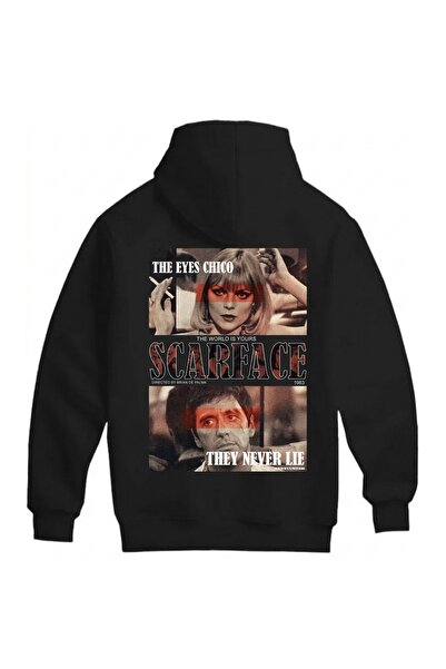 SVART WEAR سويت شيرت سكارفيس للجنسين كبير الحجم مصنوع من القطن بنسبة 100%