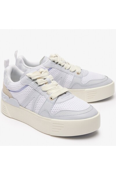 Lacoste L002 Womens Sneaker Faux Leather Textile Women's Casual Sports Shoes ...