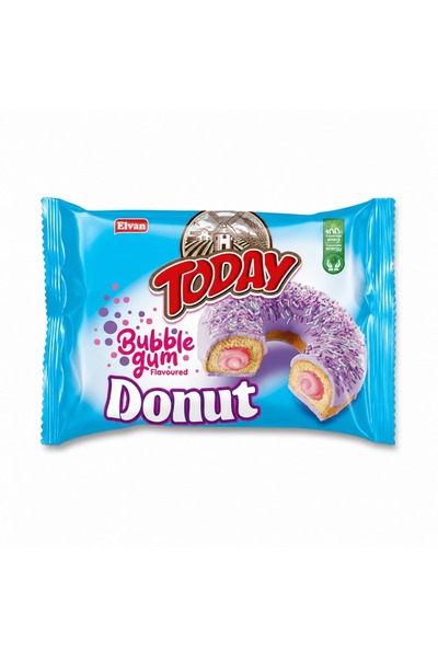 Today Donut Bubblegum (Sakız Aromalı) Kek 35 Gr. (1 Adet)