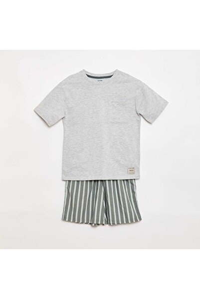 KIABI 2-Piece Short Pajama Set GREEN