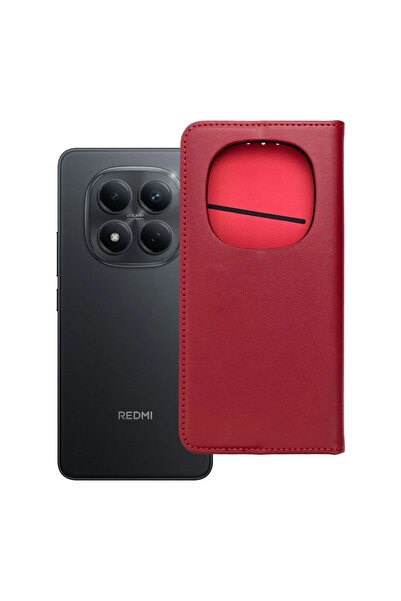 Techwave Θήκη από γνήσιο δέρμα για Xiaomi Redmi Note 15 Pro 5G κόκκινη
