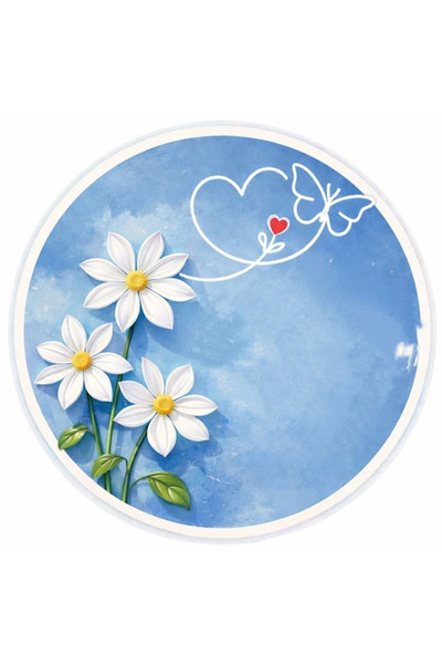 TELLGRAF Flower Themed Sticker Set (4X4 cm 24 Pieces)