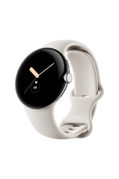 Google Ρολόι Pixel Watch LTE 41mm με Γυαλισμένη Ασημί Κάσα και Αθλητικό Λουρά...