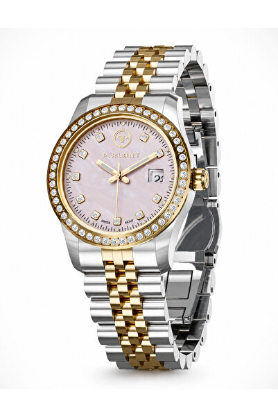 PIRLANT Pink Dial Stone Bicolor Women's Wristwatch Sbl01-2T-Pese
