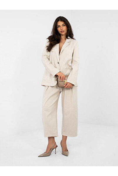 rue parıs Sacou Dama, RUE PARIS, Bumbac, Maneca lunga, Bej deschis, model IT-...