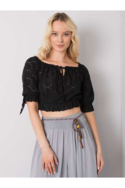 Och Bella Top Dama, Och Bella, Bumbac, Maneca scurta, Negru, model TW-TP-BI-2...