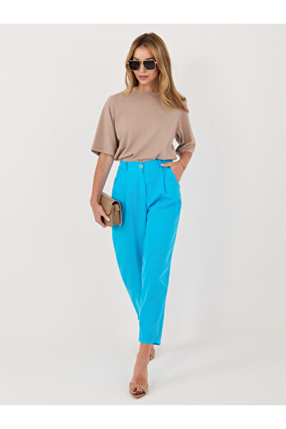 rue parıs Women's Pants, RUE PARIS, Cotton, Blue, model IT-SP-FL8916-1.15