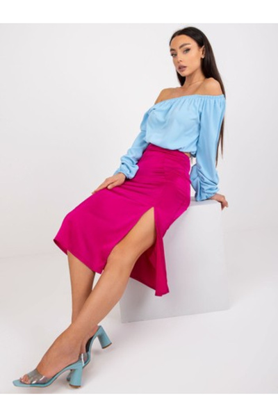 rue parıs Women's Skirt, RUE PARIS, Polyester, Elegant, Fuchsia, model WN-SD-...