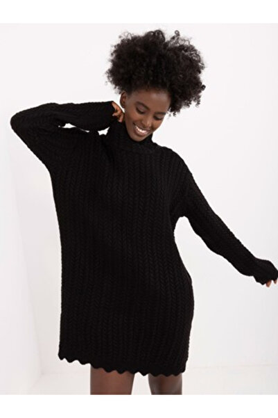 BADU Rochie Dama, BADU, Acril, Maneca lunga, Negru, model BA-SK-0526.91