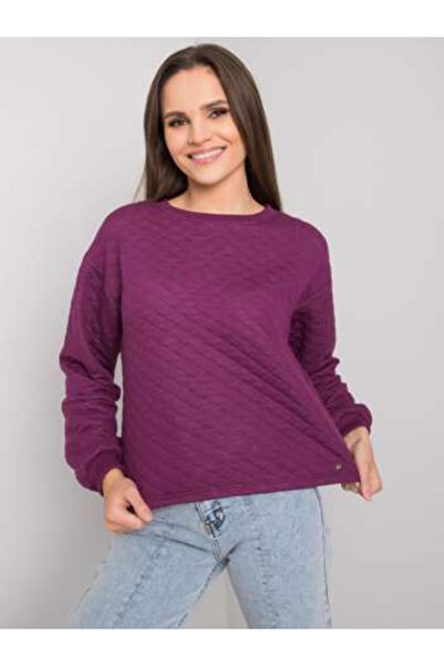 Basic Feel Good Hanorac Dama Mini, Decolteu rotund, BASIC FEEL GOOD, Mov inch...