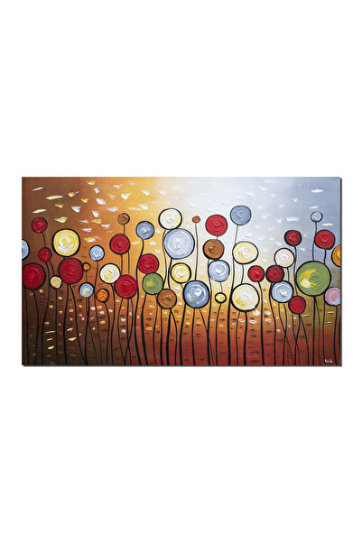 artnova Tablou modern pictat manual living, dormitor, Bucurie, 100x60cm ulei ...