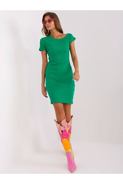 Relevance Women's Dress, RELEVANCE, Cotton, Pencil dress, Green, model RV-SK-...