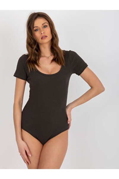Relevance Women's Bodysuit, RELEVANCE, Cotton, Short Sleeve, Dark Khaki, mode...