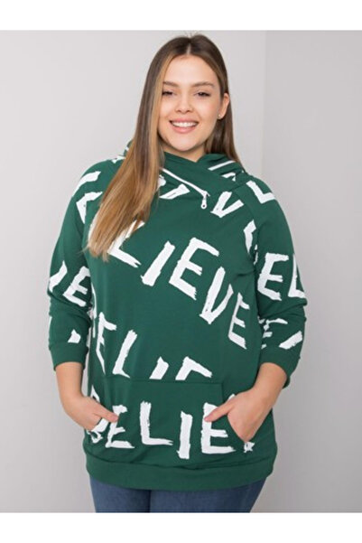 Relevance Women's Sweatshirt, RELEVANCE, Cotton, 3/4 Sleeve, Dark Green, mode...