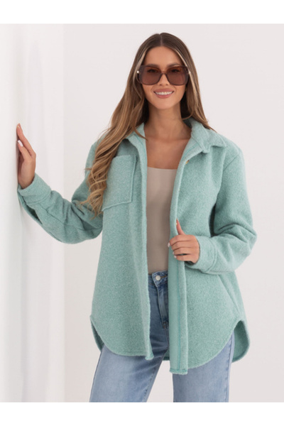 rue parıs Women's Jacket, RUE PARIS, Polyester, Long Sleeve, Mint, model IT-K...