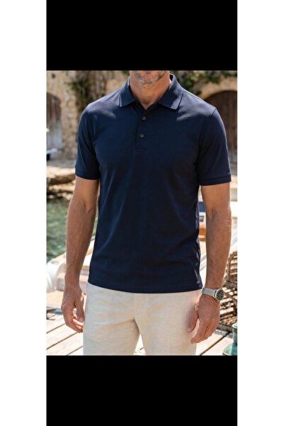 Cinar erkek giyim Men's Polo Neck T-Shirt Combed Cotton Fabric Stretchy Lycra...
