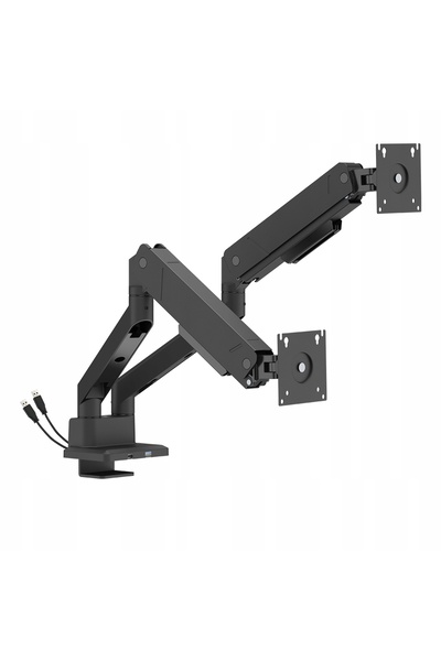 Spacetronik Suport pentru două monitoare Gazowy 17-35" 32kg USB-A/C VESA curbat