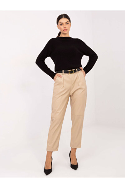 rue parıs Pantaloni Dama, RUE PARIS, Poliester, Camel deschis, model IT-SP-FL...
