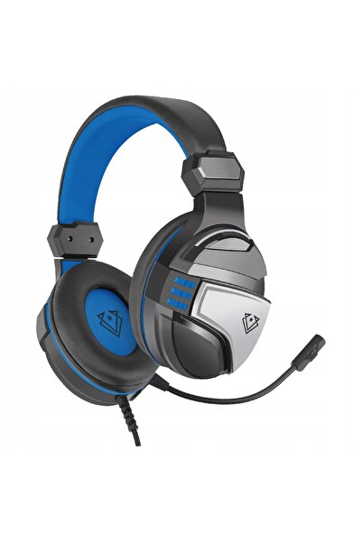 VERTUX Căști de gaming Malaga BLUE cu microfon, albastre