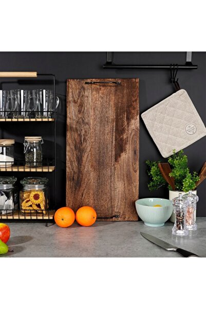 Vilde Platou din lemn pentru servire, pentru gustări, cu design rustic, 56 cm