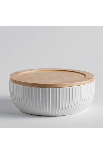 home&you Bol decorativ pentru salată și fructe, mare + CAPAC 2 în 1