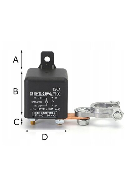 NO BRAND ACUMULATOR AUTO ÎNTRERUPĂTOR DE CURENT 12V 250A CU UN SEMNALIZATOR