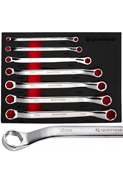 Quatros Set de chei tubulare speciale cotite PENTRU ȘURUBURI DETERIORATE 6-19mm