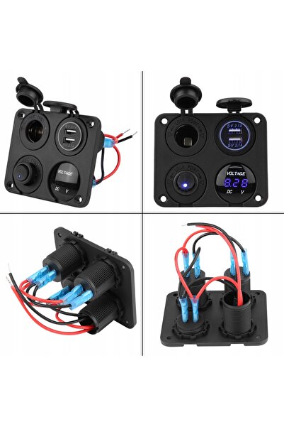 NO BRAND COMUTATOR DUBLU PENTRU VOLTMETRU AUTO USB
