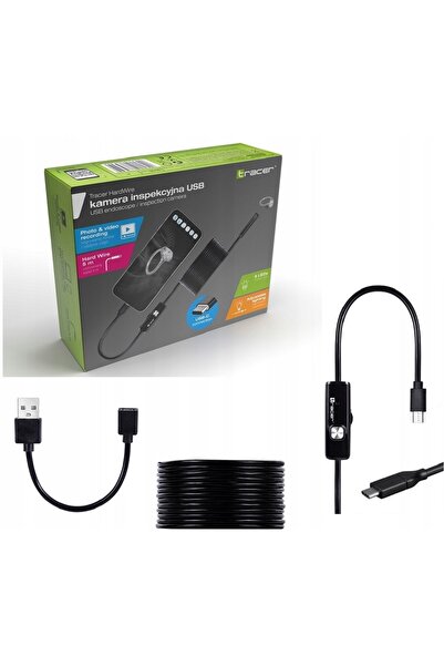 Tracer Cameră endoscopică de inspecție pentru telefon USB-C și PC, cu LED, ca...