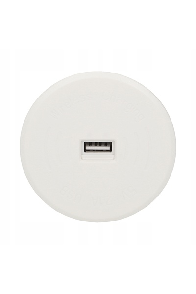 Orno ÎNCĂRCĂTOR INDUCTIV FĂRĂ FIR + USB ALB