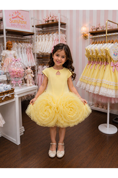 sunshine boutique15 yellow rose petal dress