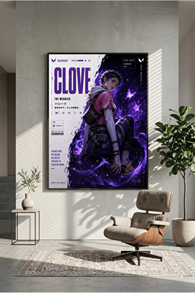 postercraft Valorant Clove Art Ahşap Tablo Poster (Çerçevesiz)