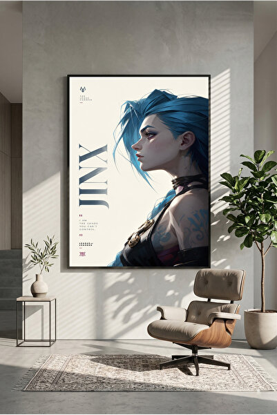 postercraft League of Legends Jinx Art Ahşap Tablo Poster (Çerçevesiz)