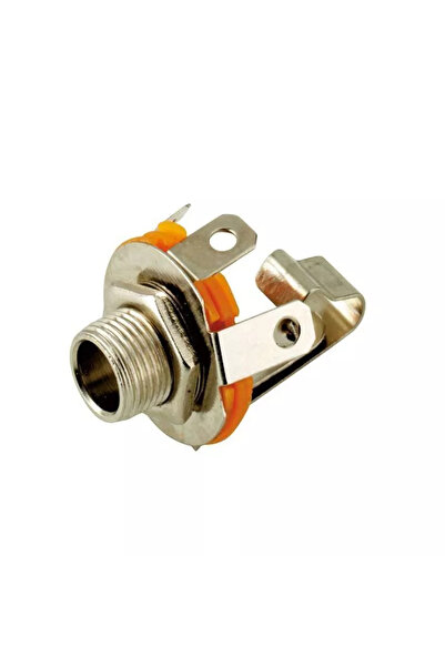 OEM Audio jack 6.35 mm mono female metal panel with switch contact Goobay