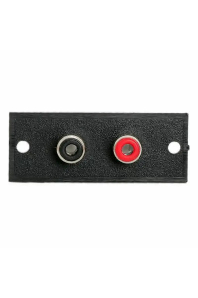 OEM Terminal RCA x2 prize incorporabil 50x20mm rosu /negru M`N`C 05079