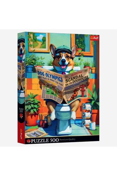 Jumbo Puzzle Caine Citind Ziarul, 500 piese