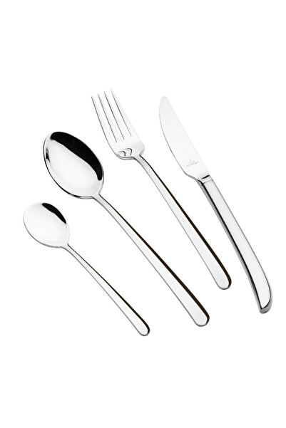 Arshia 95-Piece Silver Matte Cutlery Set – Premium 18/10 Stainless Steel Flat...
